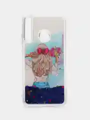 Синий чехол силиконовый на cмартфон Huawei P40 Lite