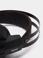 Красный игровые проводные наушники Hoco W102 Cool tour, полноразмерные, с микрофоном
