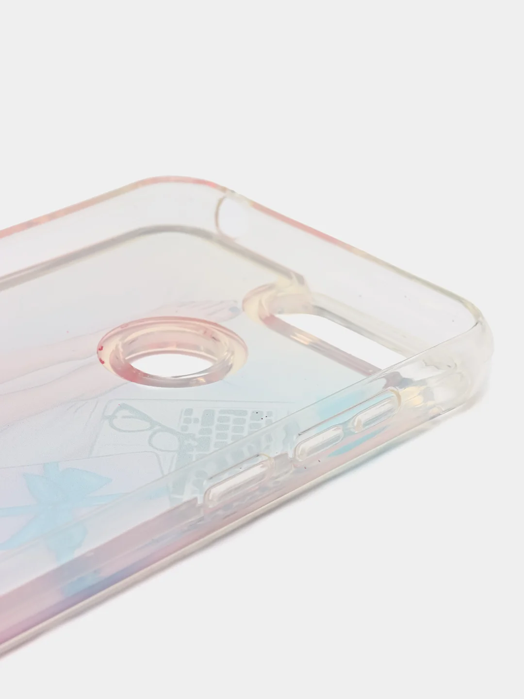 Золотой чехол силиконовый на cмартфон Huawei Y6 (2018)