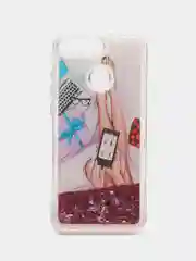 Розовый чехол силиконовый на cмартфон Huawei Y6 (2018)