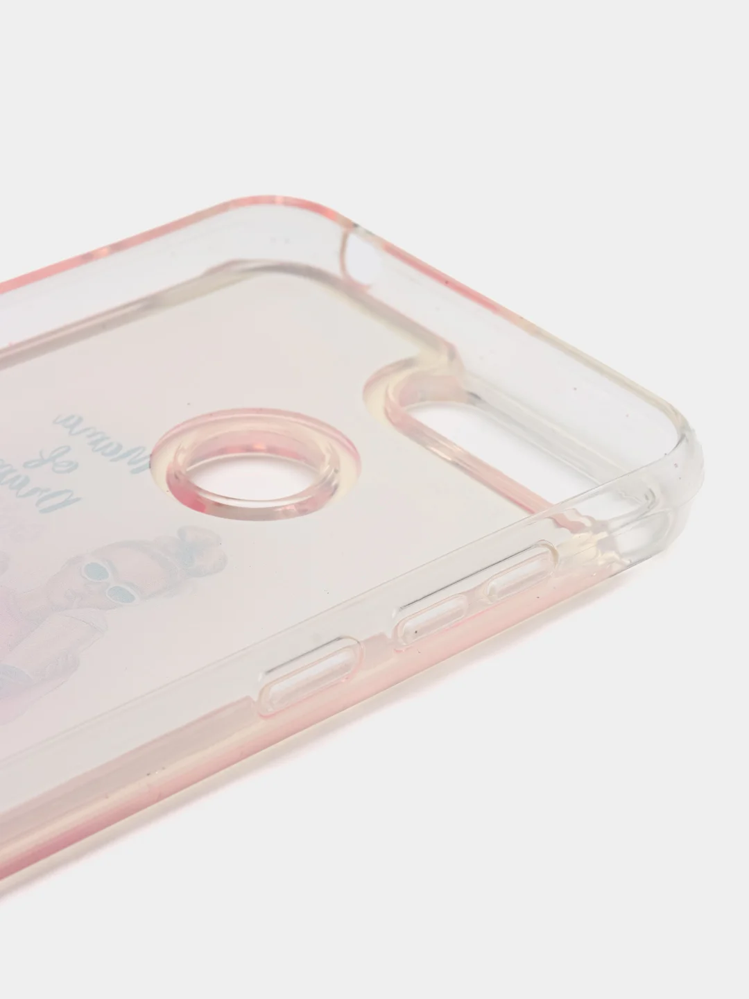 Вишнёвый чехол силиконовый на cмартфон Huawei Y6 (2018)