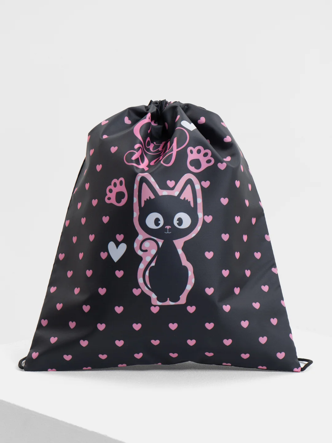 Сумка мешок для сменной обуви Brauberg Kids, с петлей, 42х34 см, Amazed cat, 271629