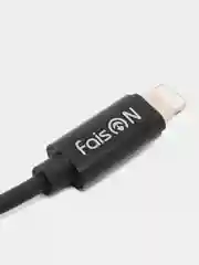 Черный аудиокабель FaisON HUPA13 3.5 мм, AUX, Lightning, 1 м, аукс для айфон