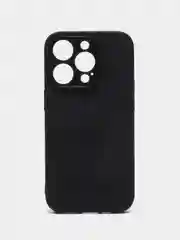 Черный люксовый чехол для Apple iPhone 14 Pro алькантара BROSCORP, замшевый, пластиковый+ силикон