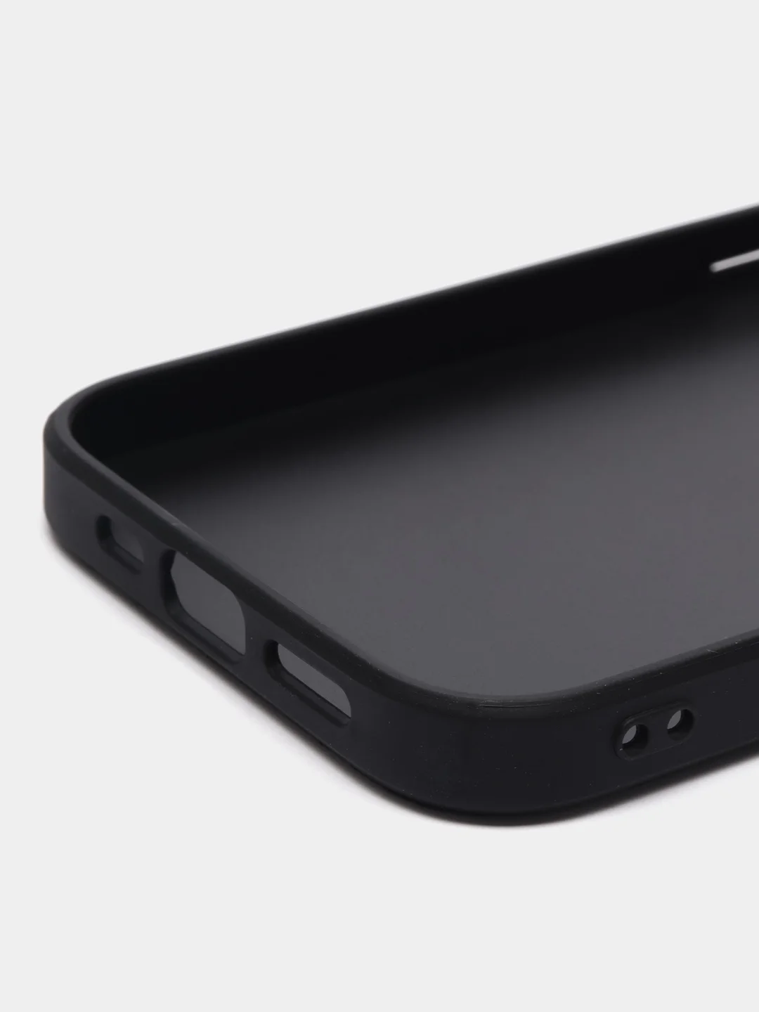 Черный люксовый чехол для Apple iPhone 14 Pro алькантара BROSCORP, замшевый, пластиковый+ силикон