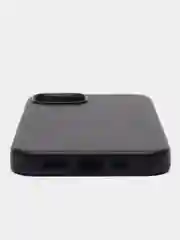 Черный чехол MagSafe для iPhone 13 кожаный BROSCORP с бортиком защитой камер микрофиброй, экокожа