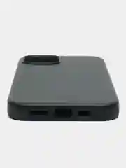 Тёмно-зелёный чехол MagSafe для iPhone 13 кожаный BROSCORP с бортиком защитой камер микрофиброй, экокожа
