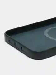 Тёмно-зелёный чехол MagSafe для iPhone 13 Pro Max кожаный BROSCORP с защитой камер, микрофиброй, экокожа
