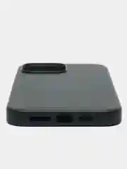 Тёмно-зелёный чехол MagSafe для iPhone 13 Pro Max кожаный BROSCORP с защитой камер, микрофиброй, экокожа