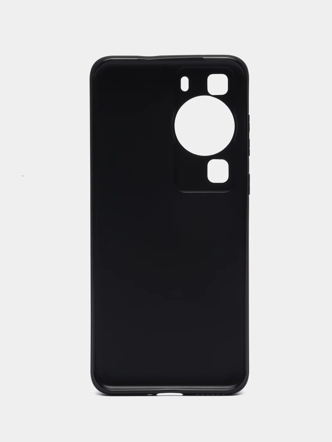 Черный чехол для Huawei P60, P60 Pro силиконовый BROSCORP матовый тонкий с бортиком защитой камер