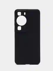 Черный чехол для Huawei P60, P60 Pro силиконовый BROSCORP матовый тонкий с бортиком защитой камер