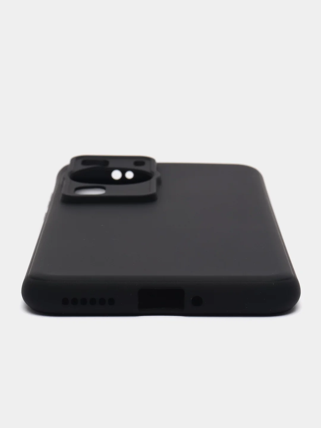 Черный чехол для Huawei P60, P60 Pro силиконовый BROSCORP матовый тонкий с бортиком защитой камер