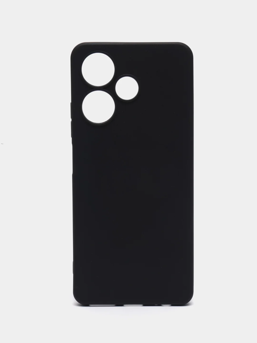 Черный чехол BROSCORP для Infinix Hot 30 матовый, силиконовый, тонкий, бортик вокруг камер