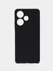 Черный чехол BROSCORP для Infinix Hot 30 матовый, силиконовый, тонкий, бортик вокруг камер