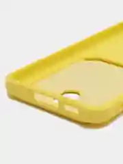 Желтый чехол для Samsung Galaxy S23 (Самсунг Галакси С23) силиконовый, с карманом для карты