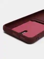 Бордовый чехол Honor X6, Honor X8 5G (Хонор Х6, Х8 5Г), силиконовый, с карманом для карты