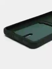 Тёмно-зелёный чехол для Huawei Honor X7 (Хуавей Хонор Х7) силиконовый, с карманом для карты