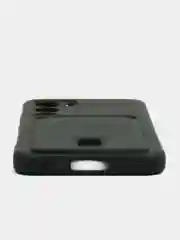 Тёмно-зелёный чехол для Samsung Galaxy S23 (Самсунг Галакси С23) силиконовый, с карманом для карты