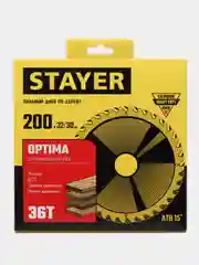 Диск пильный по дереву STAYER OPTIMA оптимальный рез круг для пилы диск для циркулярной