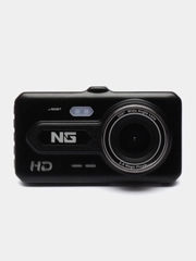Видеорегистратор Full HD, с 2 камерами, 150 г, дисплей 4", Micro-SD, 12/24 В 3.4М, 717-009
