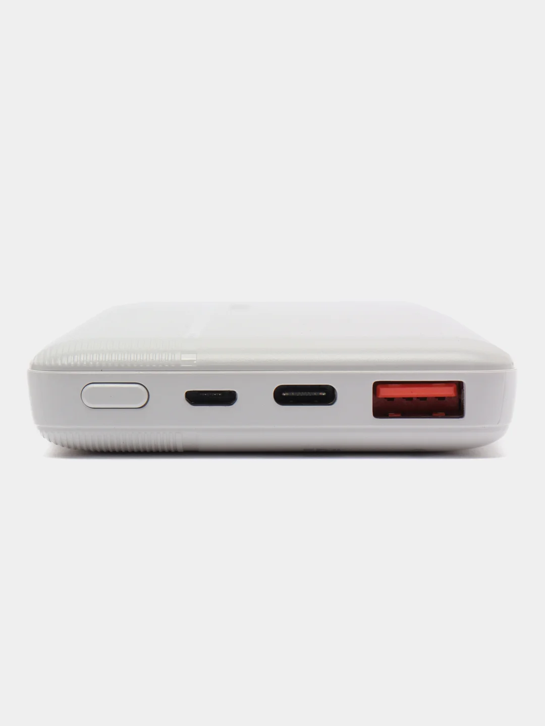 Белый power Bank с быстрой зарядкой Type-C, Micro, USB (Павер Банк), 20000 mAh
