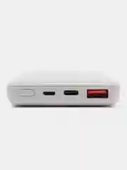 Белый power Bank с быстрой зарядкой Type-C, Micro, USB (Павер Банк), 20000 mAh