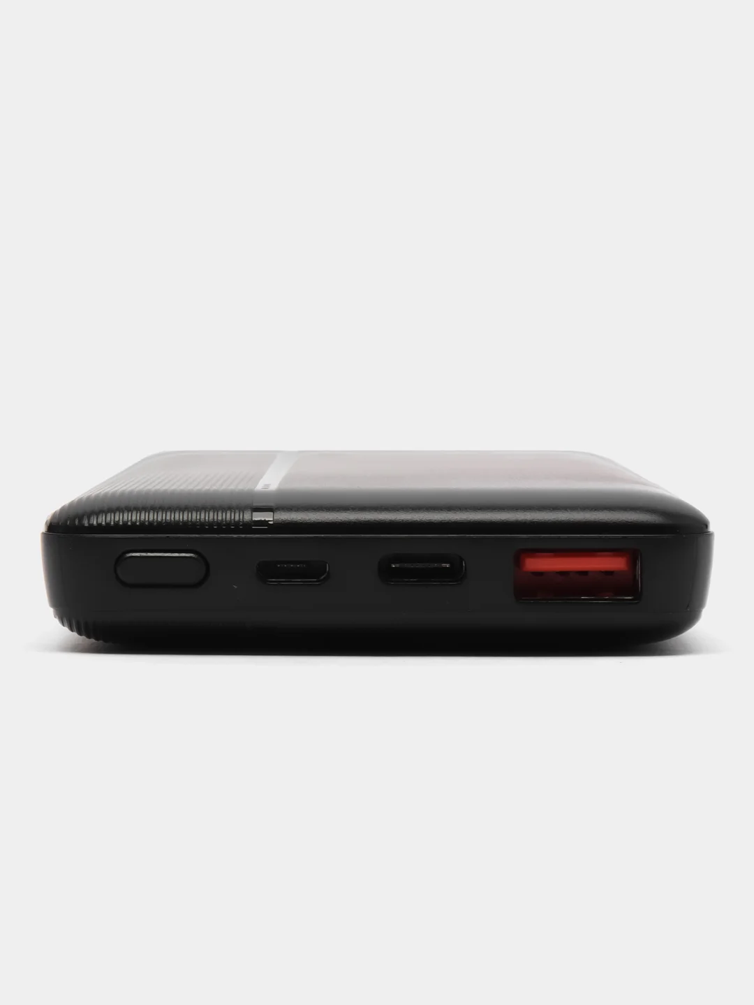 Черный power Bank с быстрой зарядкой Type-C, Micro, USB (Павер Банк), 20000 mAh