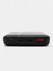Черный power Bank с быстрой зарядкой Type-C, Micro, USB (Павер Банк), 20000 mAh