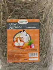 Лаурон сено для грызунов, луговое, прессованное, с овощами, 500 г, 2 шт