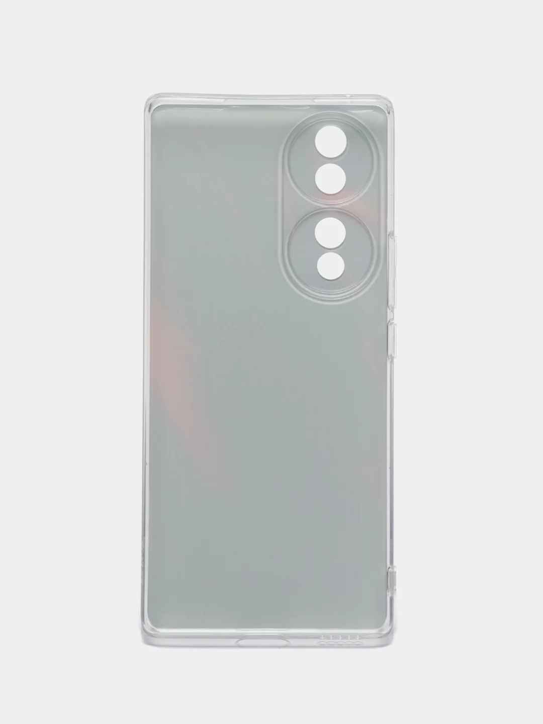 Красный силиконовый чехол на Honor 70 / Хонор 70 прозрачный, с рисунком, защита камеры