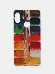 Бордовый чехол на Xiaomi Redmi Note 5/Note 5 Pro / Сяоми Редми Нот 5/5 Про прозрачный, с рисунком