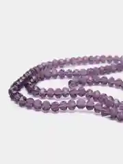 Аметистовый бусины рондели, граненые, стеклянные