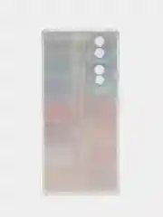 Бордовый силиконовый чехол на Honor 70 / Хонор 70 прозрачный, с рисунком, защита камеры