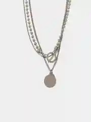 Серебряный многослойное колье с подвеской из титановой стали, 10 видов, цепочка на шею унисекс