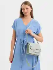 Зеленый сумка женская, через плечо, из экокожи, кросс боди клатч