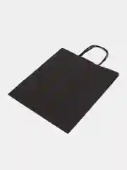 Черный пакет с кручен. ручками "Мечтай", крафт 80 г, 250*220*120