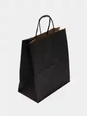 Черный пакет с кручен. ручками "Мечтай", крафт 80 г, 250*220*120