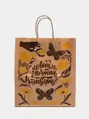 Желтый пакет с кручен. ручками "Мечтай", крафт 80 г, 250*220*120