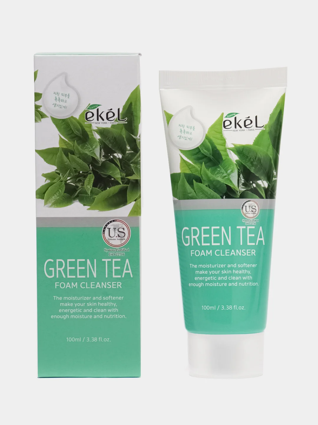 Бирюзовый пенка для умывания Ekel Foam Cleanser, корейская, 100 мл
