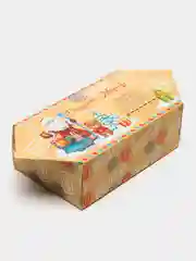 Бежевый коробка подарочная новогодняя "Конфета", 2 размера