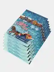 Лазурный пакет подарочный, новогодний "С новым годом!"20 х 30 см