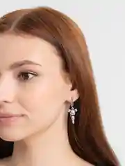 Серый металлик серьги "Мишки", "Сердечки" в подарочной коробочке