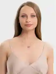 Красный цепочка на шею с бабочкой "Загадай желание"