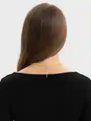 Желтый чокер-цепочка на шею из бисера с удлинителем