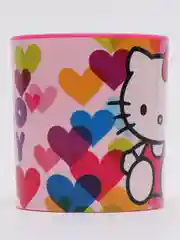 Кружка пластиковая (для СВЧ, 350 мл). Hello Kitty Сердечки