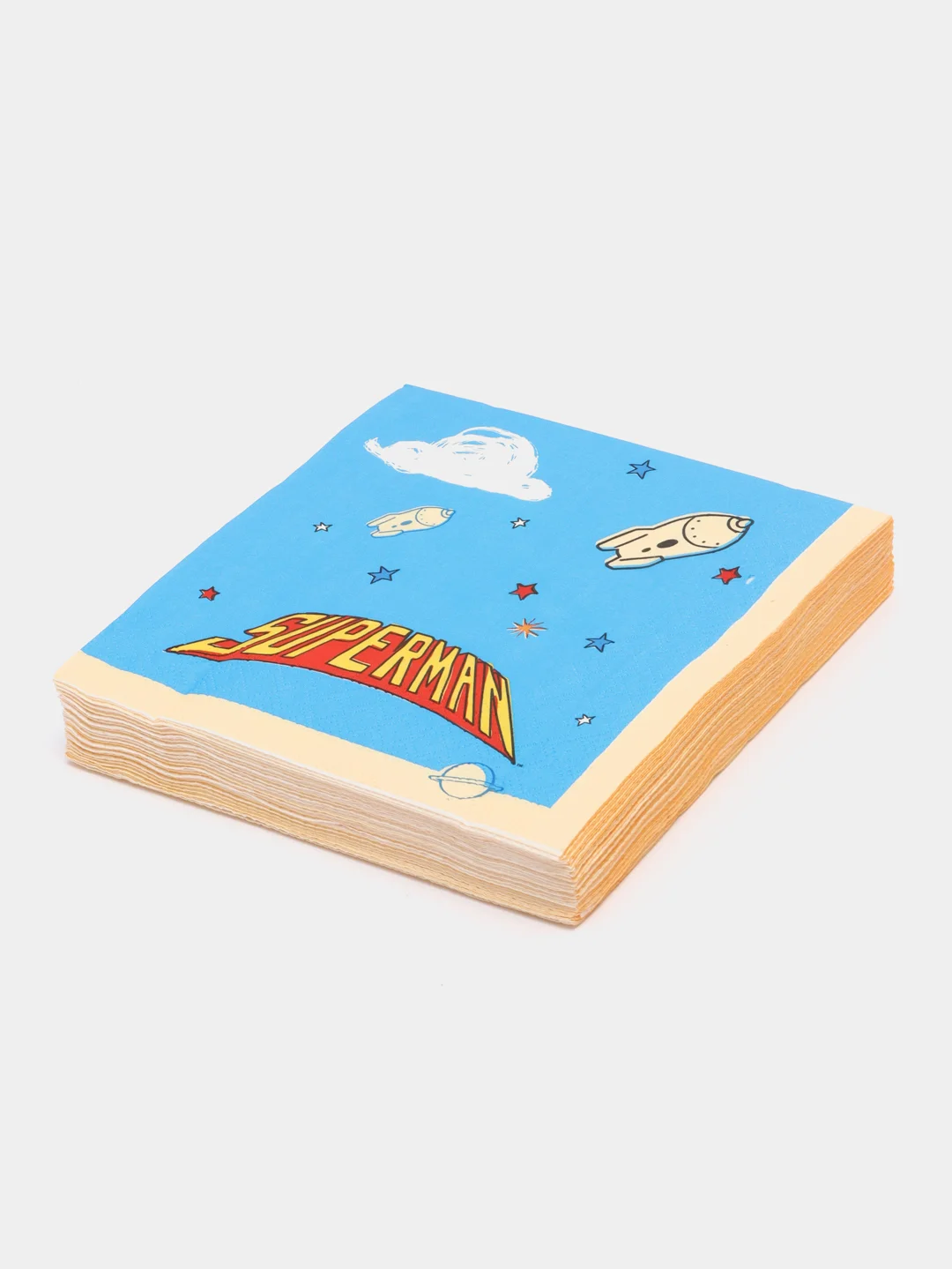 Superman, салфетки бумажные, трехслойные, желтый лого, 33*33 см, 20 шт