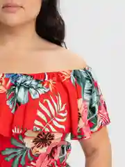 Красный сарафан женский, большие размеры
