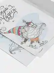 Набор новогодних открыток с гномами, 2 шт,