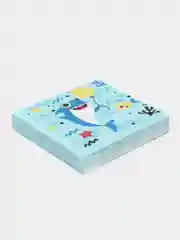 Салфетки бумажные, трехслойные, Акулята, 33*33 см, 20 шт
