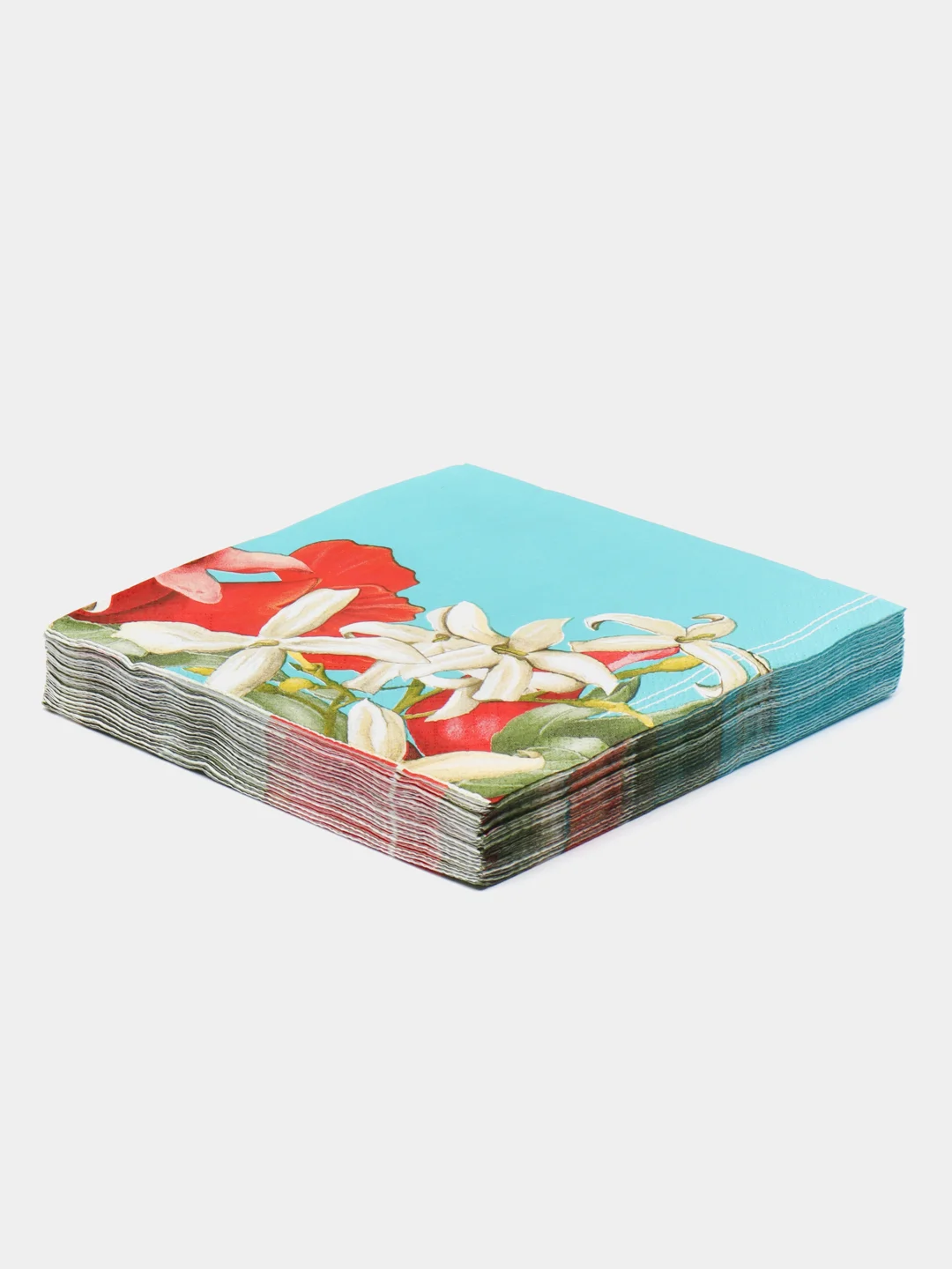Салфетки бумажные, трехслойные, Гранат, на бирюзовом, 33*33 см, 20 шт